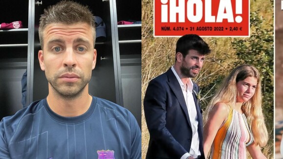 Nova namorada de Piqué é flagrada lendo notícias de Shakira em jogo do Barcelona