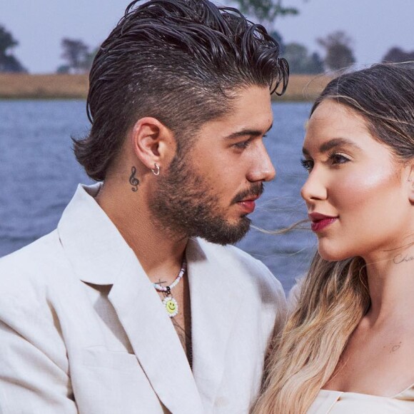 Zé Felipe e Virgínia Fonseca fotografaram juntos para um ensaio de gestante na fazenda de Leonardo