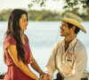 No último capítulo da novela 'Pantanal', Tadeu (José Loreto) se casa com Zefa (Paula Barbosa) após muito pensar