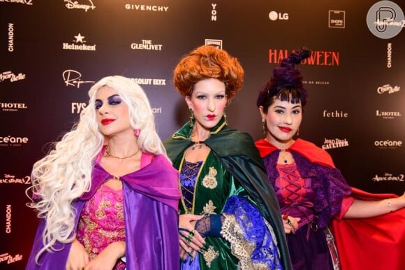 Fantasia de bruxa para o Halloween: o filme Abracadabra serviu de inspiração para os looks de Nah Cardoso, Lorena Improta e Thaynara OG em baile