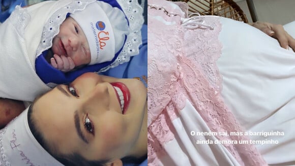 Virgínia Fonseca mostra corpo inchado após dar à luz: 'Barriguinha de 6 meses'. Foto