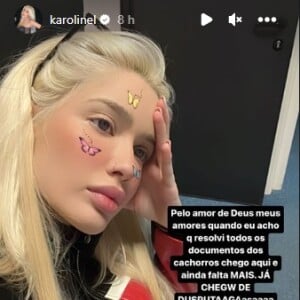 Karoline Lima divertiu os seguidores enquanto agilizava os documentos para voltar ao Brasil