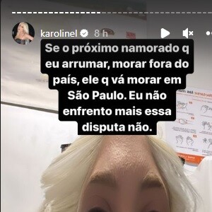 Karoline Lima prometeu não mudar de país por mais nenhum namoro