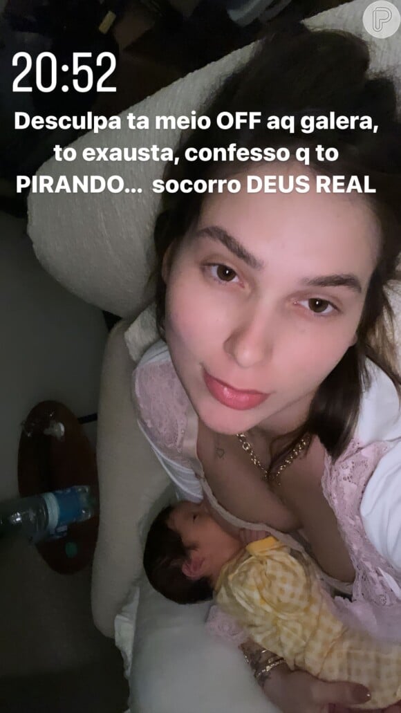 Virgínia Fonseca fez uma postagem às 20h52 com Maria Flor, sua filha caçula, no colo