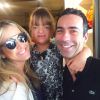 Ticiane Pinheiro posa com a filha, Rafaella, e o namoradoo, Cesar Tralli