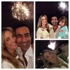 Ticiane Pinheiro postou uma foto no seu Instagram, em que aparece ao lado do namorado, Cesar Tralli, e da filha, Rafaella Justus, em Miami Beach: 'E nosso Réveillon foi assim... Com meus amores, alegria total!!! Feliz ano novo!'