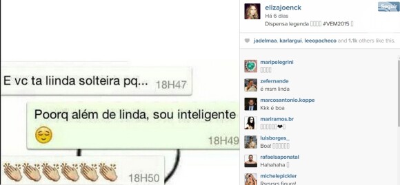Eliza Joeck, ex de Leonardo DiCaprio, brinca com solteirice no Instagram: 'To solteira porque sou linda e inteligente'