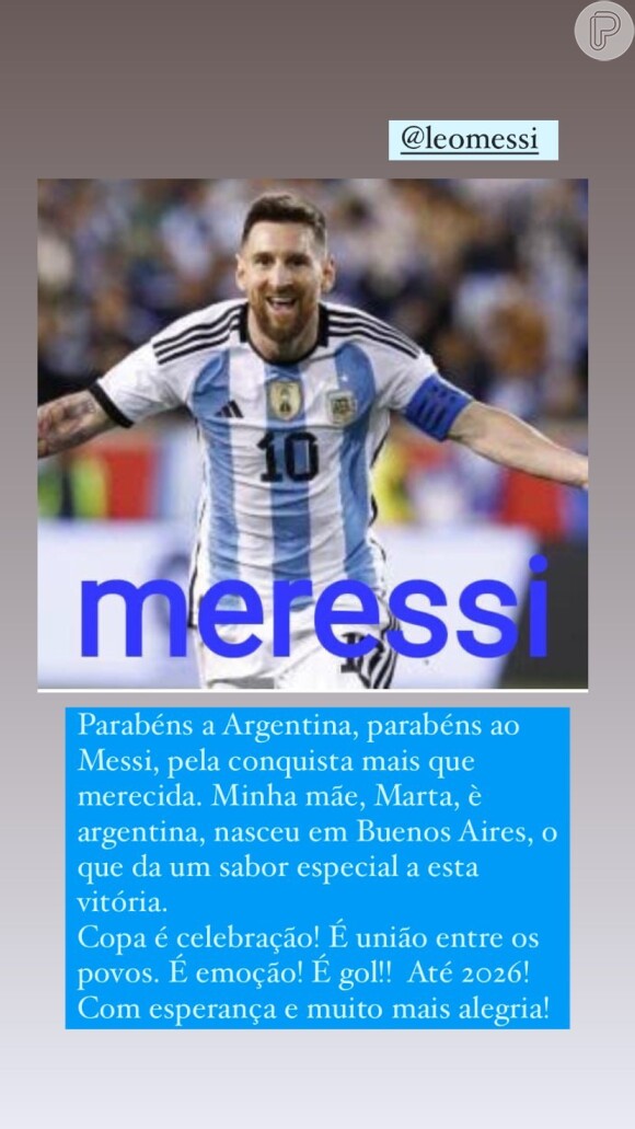 Luciano Huck parabenizou Messi e revelou um elo de ligação com a Argentina