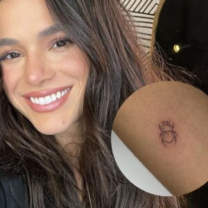 Bruna Marquezine revela tatuagem inédita com referência a 'Besouro Azul' e novos registros com Xolo