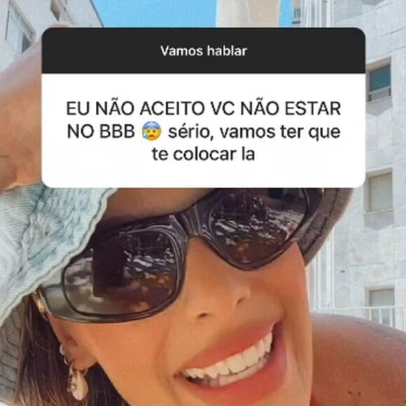 Yasmin Brunet garantiu que vai falar sobre todos os participantes do 'BBB 23'