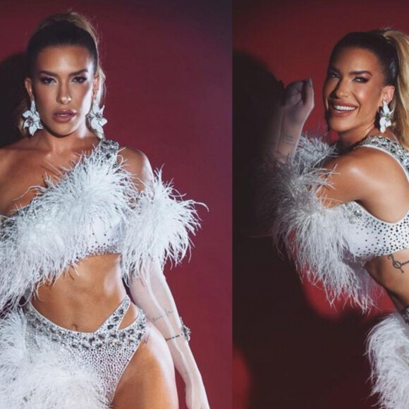 Carnaval 2023: Lorena Improta aposta em plumas, brilhos e recortes em look de ensaio. Fotos!