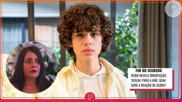 Rudá (Guilherme Cabral) vai revelar para a mãe, Guida (Alessandra Negrini), que é assexual, na novela 'Travessia'