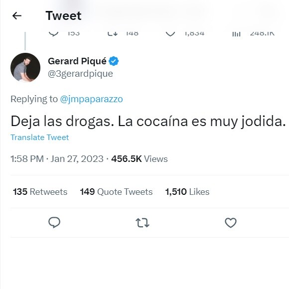 Piqué apelou para um assunto sério ao rebater o paparazzo