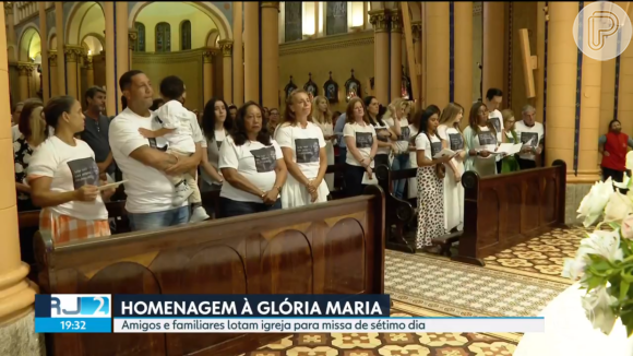 A Missa de Sétimo Dia de Gloria Maria aconteceu na noite desta quinta-feira (09) em uma igreja da Zona Sul do Rio de Janeiro