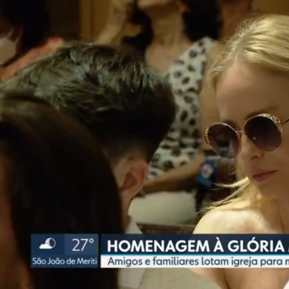 Angélica prestigiou a Missa de Sétimo Dia de Gloria Maria