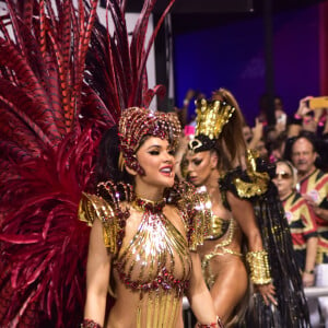 Mileide Mihaile, rainha de bateria da Independente Tricolor, apostou em fantasia ultracavada para o carnaval 2023