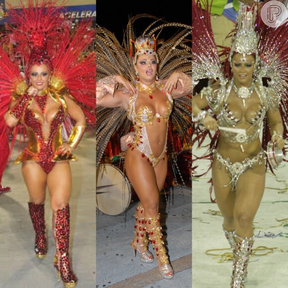 Relembre Viviane Araújo, a Naná de 'Império', nos últimos 10 anos de Carnaval!