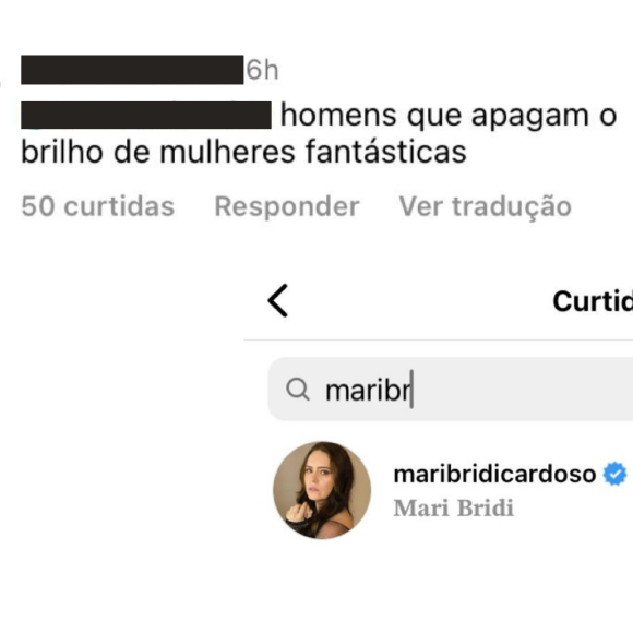 Mari Bridi curtiu o comentário da seguidora