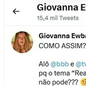 BBB 23: Giovanna Ewbank comentou a notícia sobre a festa de Sarah nas redes sociais