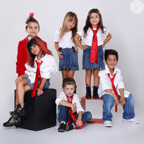 Mini-RBD: ensaio foi protagonizado pelos modelos mirins Camila, Yasmin, Giovanni, Matheus, Vicente e Mia