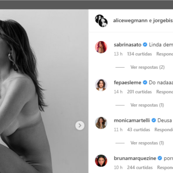 Alice Wegmann nua: atriz posou para as lentes do fotógrafo Jorge Bispo