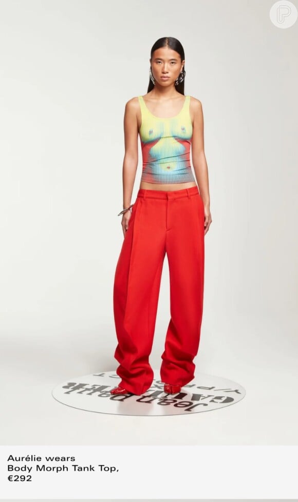 A blusa usada por Bruna Marquezine está à venda no site da marca por 292 euros, cerca de R$ 1.600