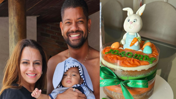 Filho de Viviane Araujo vira o coelhinho mais fofo do mundo em festinha de 7 meses. Fotos!