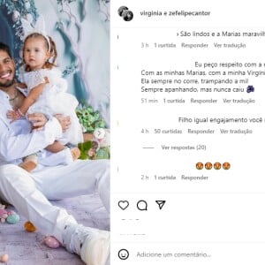 Virgínia Fonseca e Zé Felipe publicaram fotos de um ensaio especial de Páscoa com as filhas