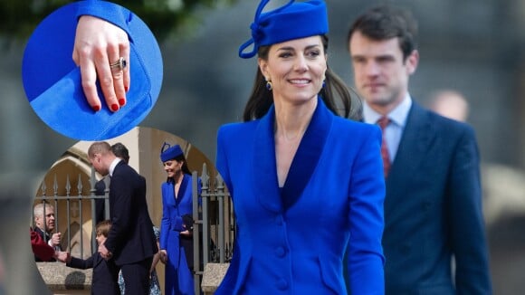 Unhas vermelhas e look azul: por que outfit de Kate Middleton na Páscoa é 'estratégico' da família real?