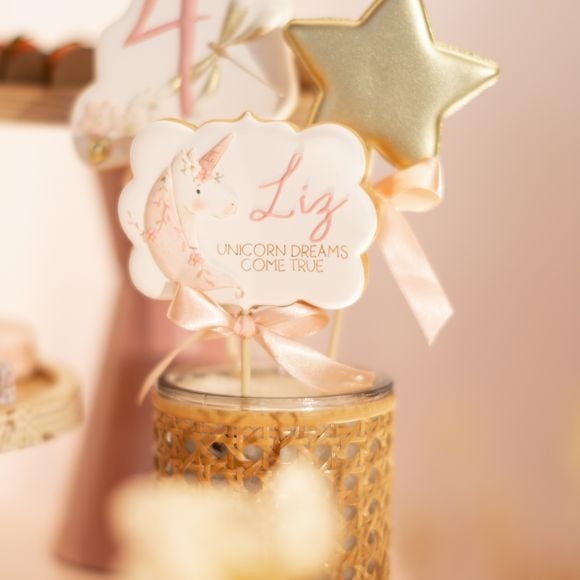 Detalhe da decoração da festa de 4º aniversário da filha de Thaeme Mariôto