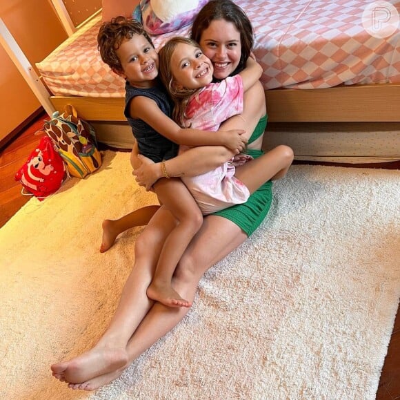 Mari Bridi é mãe de Valentim, 4 anos, e Aurora, de 8