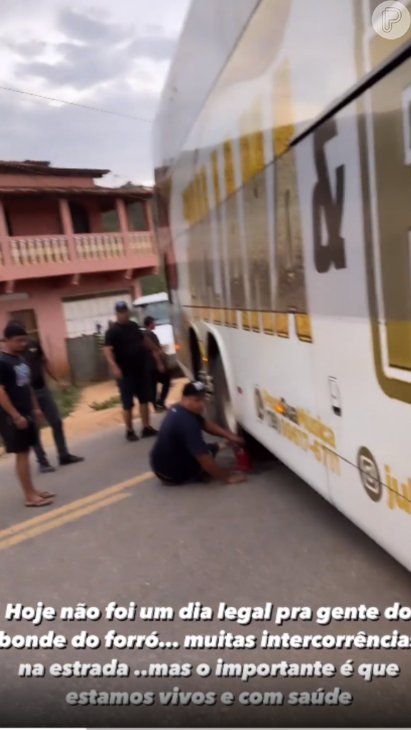 Fim de semana difícil para o Bonde do Forró: ônibus da banda também apresentou problemas 