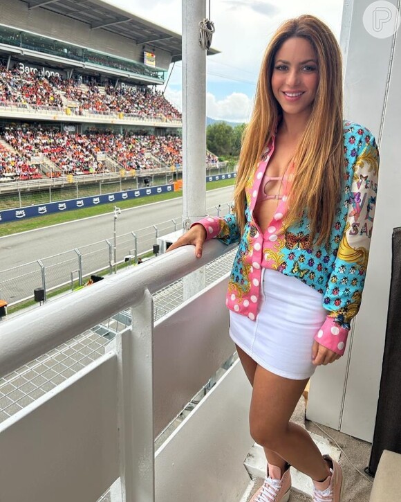 Shakira acompanhou o GP da Espanha, no circuito da Catalunha em 4 de junho de 2023