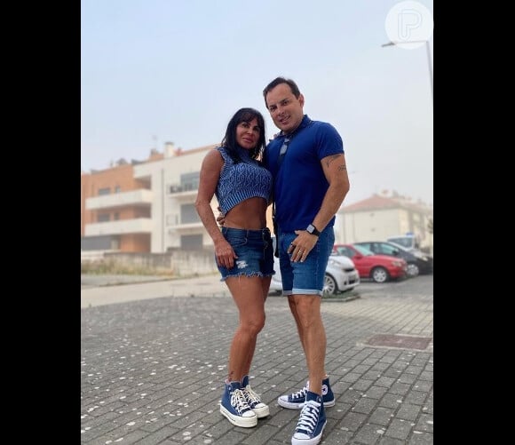 Gretchen e seu marido Esdras de Souza que foi acusado de ser gay.