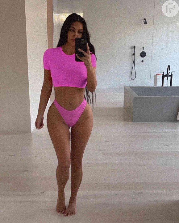 Kim Kardashian repostou vídeo de tiktoker salva por body de sua marca: "Uaaaau"