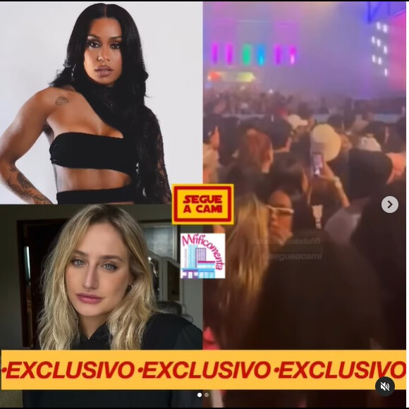 Bruna Griphao também foi flagrada aos beijos com MC Rebecca no festival