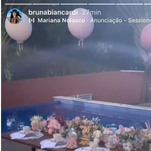 Seguidores de Bruna Biancardi se encantaram com chá de bebê de Mavie
