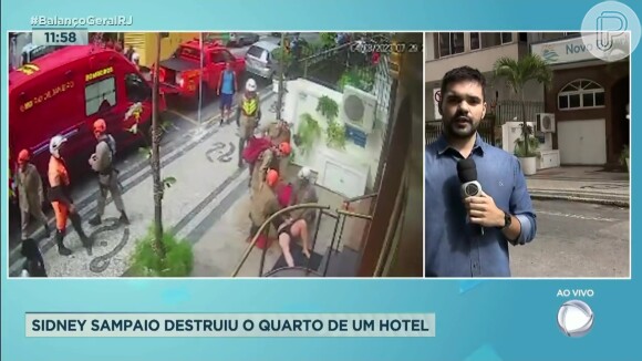 Caso de Sidney Sampaio virou pauta para o programa 'Balanço Geral' que mostrou imagens da queda do ator