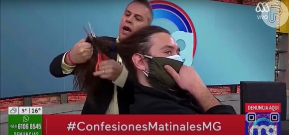 Apresentador resolve cortar cabelo de cinegrafista e é processado