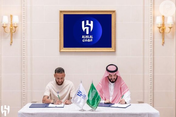 Neymar assinou contrato milionário com o Al Hilal por 2 anos
