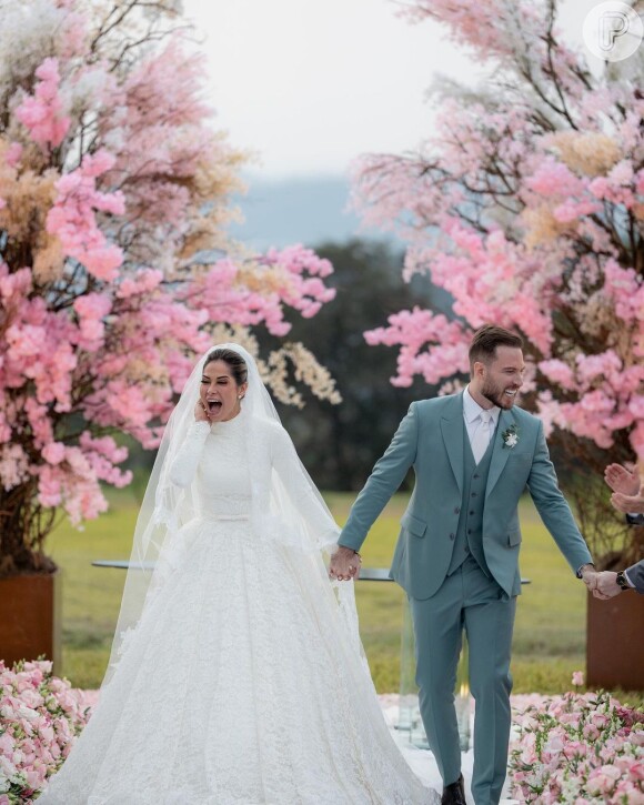 Maíra Cardi e Thiago Nigro se casaram no interior de São Paulo e cerimônia contou com cerca de 80 convidados