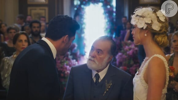 Graça (Agatha Moreira) quase se casou com Caio (Cauã Reymond) para garantir herança do filho na novela 'Terra e Paixão'