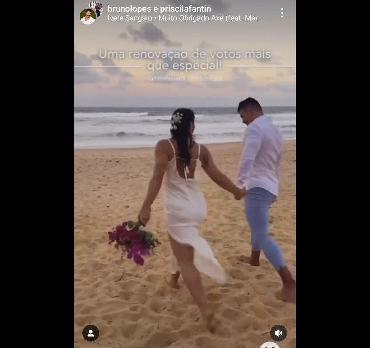 Foto Priscila Fantin E Bruno Lopes Se Casaram Na Praia De P S Descal Os Em Um Lindo Fim De
