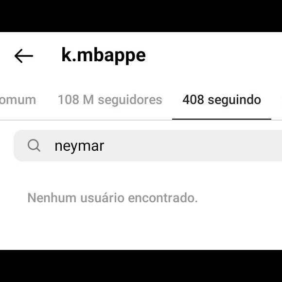 Mbappé deixou de seguir Neymar no Instagram