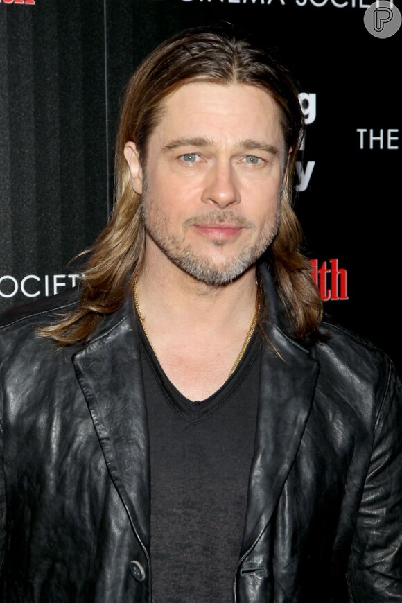 Brad Pitt posa para fotos na pré-estreia do filme 'Cogan: Killing them Softly' em 26 de novembro de 2012 em Nova York, nos Estados Unidos