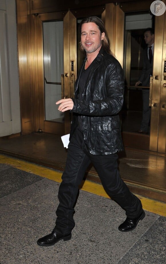 Brad Pitt arranca suspiros na pré-estreia do fime 'Cogan: Killing them Softly' em 26 de novembro de 2012 em Nova York