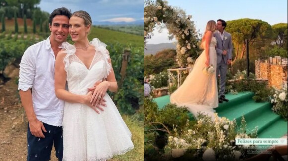 Casamento no castelo: Filha de ex-jogador Taffarel se casa em lugar paradisíaco na Itália com direito a dois vestidos de noiva