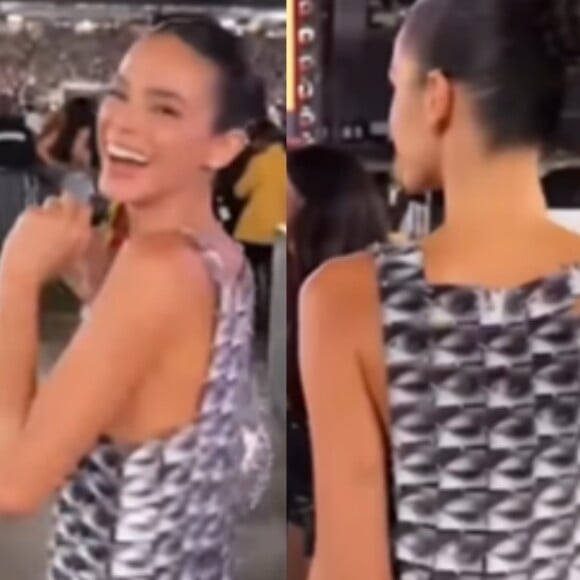 Bruna Marquezine usa vestido com ilusão de ótica e buga a web com sua beleza