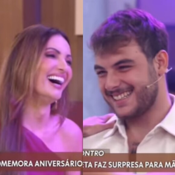 Filho de Patricia Poeta faz surpresa ao vivo no 'Encontro' e beleza do DJ de 21 anos gera elogios na web: 'Um gato'