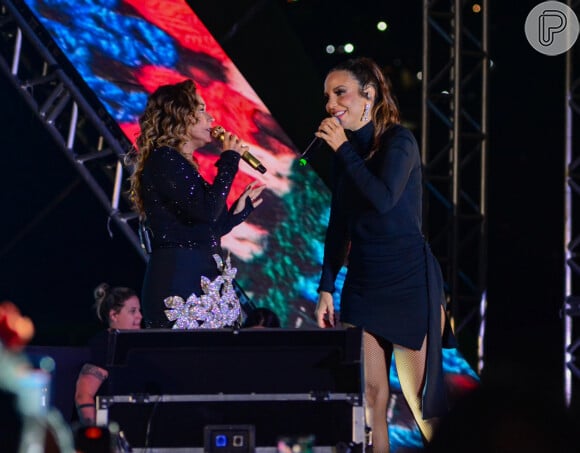Juntas, Daniela Mercury e Ivete Sangalo cantaram a música "Rede", de 1996